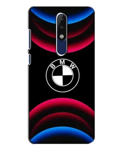 Чохол для Nokia 5.1 Plus (X5) з картинкою «Логотип BMW та неонові дуги»