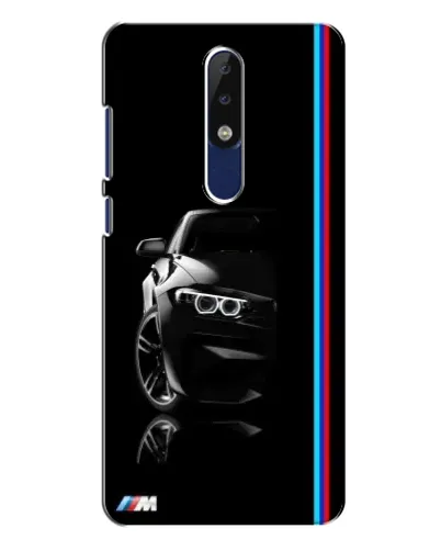 Чохол для Nokia 5.1 Plus (X5) з картинкою «Силует BMW в темряві»
