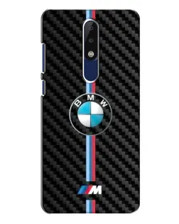 Чохол для Nokia 5.1 Plus (X5) з картинкою «Емблема BMW та карбон»