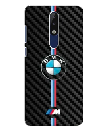 Чохол для Nokia 5.1 Plus (X5) з картинкою «Емблема BMW та карбон»
