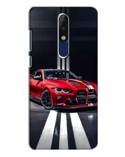 Чохол для Nokia 5.1 Plus (X5) з картинкою «Червона BMW на дорозі»