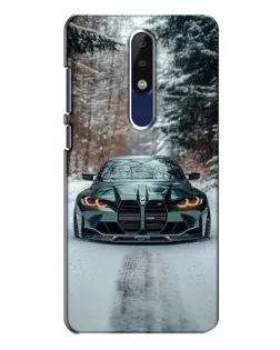 Чохол для Nokia 5.1 Plus (X5) з картинкою «BMW у зимовому лісі»