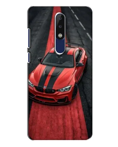 Чохол для Nokia 5.1 Plus (X5) з картинкою «BMW на червоній доріжці»