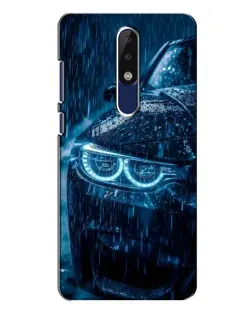 Чехол для Nokia 5.1 Plus (X5) с картинкой «BMW под дождем»