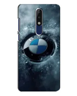 Чехол для Nokia 5.1 Plus (X5) с картинкой «Логотип BMW — лед»