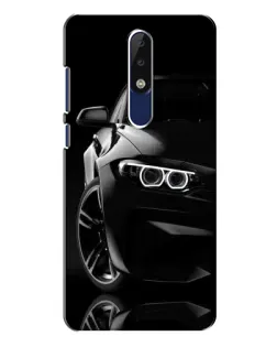 Чехол для Nokia 5.1 Plus (X5) с картинкой «Черная BMW — профиль»