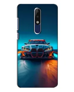 Чехол для Nokia 5.1 Plus (X5) с картинкой «BMW — огни неона»
