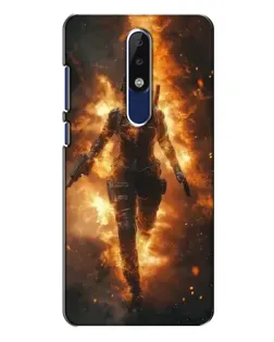 Чехол для Nokia 5.1 Plus (X5) с картинкой «BMW — скорость в дожде»