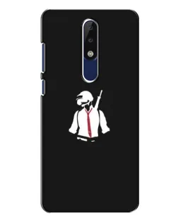 Чехол для Nokia 5.1 Plus (X5) с картинкой «PUBG — силуэт воина»