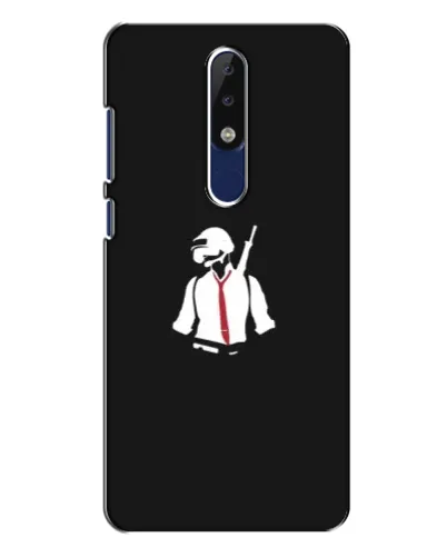 Чехол для Nokia 5.1 Plus (X5) с картинкой «PUBG — силуэт воина» Чехол для Nokia 5.1 Plus (X5) с картинкой «PUBG — силуэт воина»