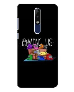 Чехол для Nokia 5.1 Plus (X5) с картинкой «Логотип Among Us» Чехол для Nokia 5.1 Plus (X5) с картинкой «Логотип Among Us»