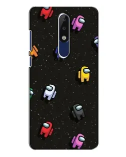 Чехол для Nokia 5.1 Plus (X5) с картинкой «Космический паттерн Among Us»