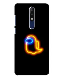 Чехол для Nokia 5.1 Plus (X5) с картинкой «Among Us неоновое сияние»