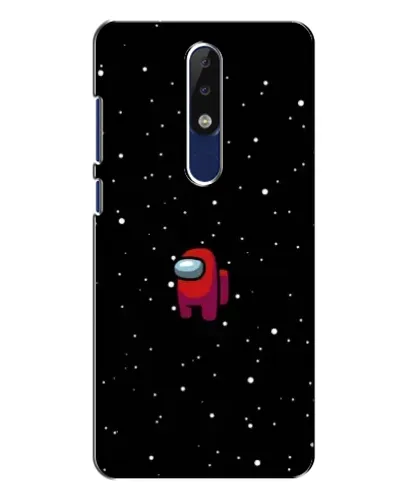 Чехол для Nokia 5.1 Plus (X5) с картинкой «Красный Among Us»