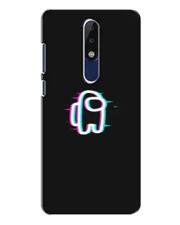 Чехол для Nokia 5.1 Plus (X5) с картинкой «Among Us неон»