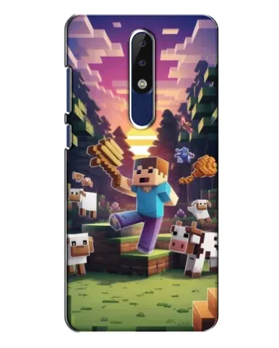 Чехол для Nokia 5.1 Plus (X5) с картинкой «Стив на ферме» Чехол для Nokia 5.1 Plus (X5) с картинкой «Стив на ферме»