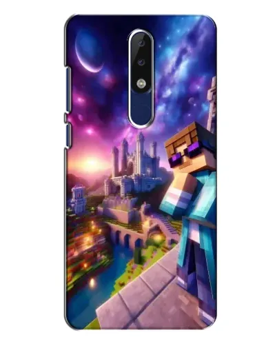 Чехол для Nokia 5.1 Plus (X5) с картинкой «Стив и космос» Чехол для Nokia 5.1 Plus (X5) с картинкой «Стив и космос»
