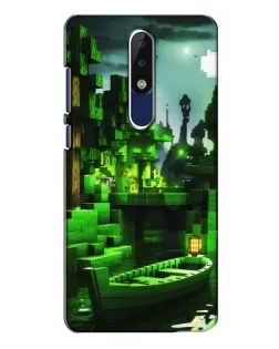 Чехол для Nokia 5.1 Plus (X5) с картинкой «Minecraft лесной пейзаж»