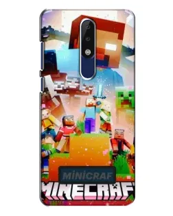 Чехол для Nokia 5.1 Plus (X5) с картинкой «Minecraft герои игры»