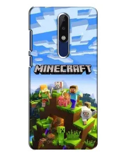 Чехол для Nokia 5.1 Plus (X5) с картинкой «Minecraft классический мир»