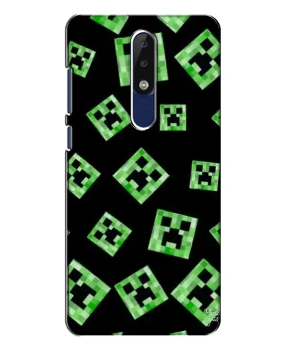 Чехол для Nokia 5.1 Plus (X5) с картинкой «Паттерн с криперами» Чехол для Nokia 5.1 Plus (X5) с картинкой «Паттерн с криперами»