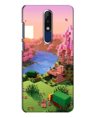 Чехол для Nokia 5.1 Plus (X5) с картинкой «Розовое дерево Minecraft» Чехол для Nokia 5.1 Plus (X5) с картинкой «Розовое дерево Minecraft»