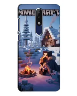 Чехол для Nokia 5.1 Plus (X5) с картинкой «Зимний Minecraft»