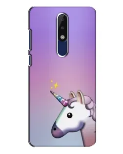 Чехол для Nokia 5.1 Plus (X5) с картинкой «Единорог градиент»
