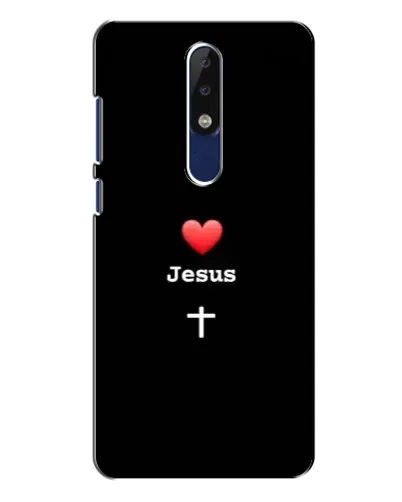 Чехол для Nokia 5.1 Plus (X5) с картинкой «Сердце - Jesus»