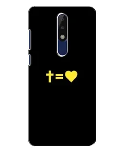 Чехол для Nokia 5.1 Plus (X5) с картинкой «Сердце и Крест»