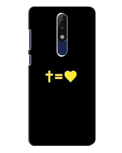 Чехол для Nokia 5.1 Plus (X5) с картинкой «Сердце и Крест»