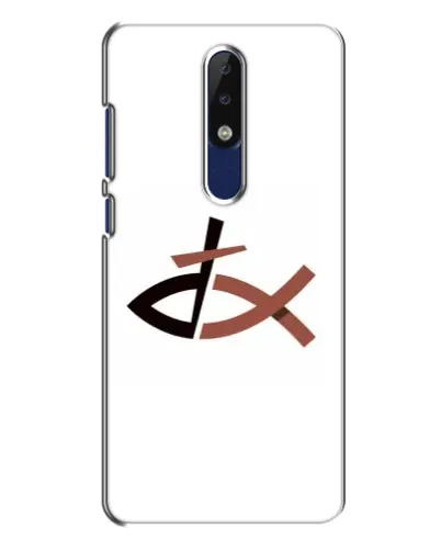 Чехол для Nokia 5.1 Plus (X5) с картинкой «Рыба и крест»