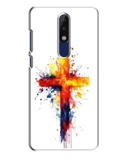 Чехол для Nokia 5.1 Plus (X5) с картинкой «Акварельный крест»