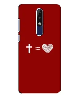Чехол для Nokia 5.1 Plus (X5) с картинкой «Уравнение любви»