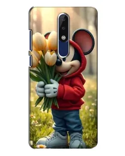 Чехол для Nokia 5.1 Plus (X5) с картинкой «Микки с тюльпанами»