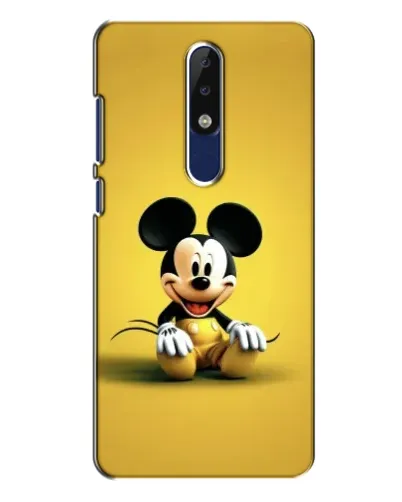 Чехол для Nokia 5.1 Plus (X5) с картинкой «Микки на желтом»