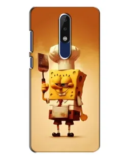 Чехол для Nokia 5.1 Plus (X5) с картинкой «Губка Боб повар»