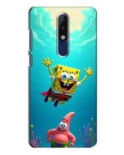 Чехол для Nokia 5.1 Plus (X5) с картинкой «Спанч Боб под водой»