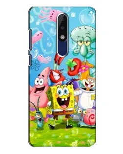 Чехол для Nokia 5.1 Plus (X5) с картинкой «Губка Боб и друзья»