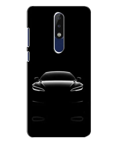 Чохол для Nokia 5.1 Plus (X5) з картинкою «Силует Tesla Night»