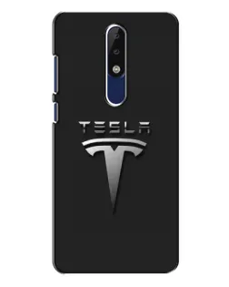 Чохол для Nokia 5.1 Plus (X5) з картинкою «Сталевий логотип Tesla»