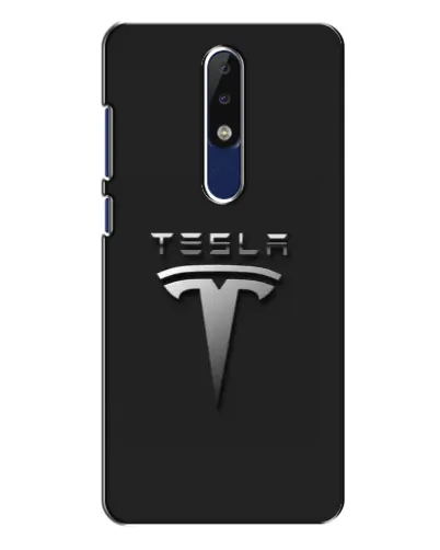 Чохол для Nokia 5.1 Plus (X5) з картинкою «Сталевий логотип Tesla»