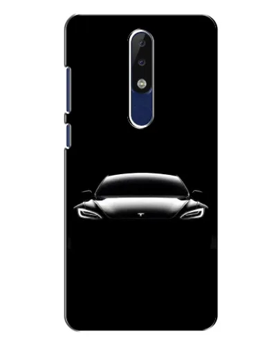Чохол для Nokia 5.1 Plus (X5) з картинкою «Фари Tesla Night»