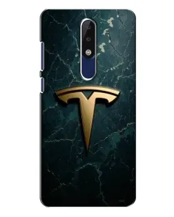 Чохол для Nokia 5.1 Plus (X5) з картинкою «Мармурова Tesla Gold»