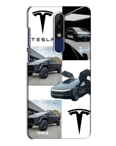 Чохол для Nokia 5.1 Plus (X5) з картинкою «Колаж Cybertruck Tesla»