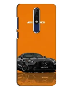 Чохол для Nokia 5.1 Plus (X5) з картинкою «Помаранчевий Mercedes AMG»