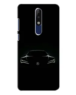 Чехол для Nokia 5.1 Plus (X5) с картинкой «Mercedes — силуэт авто»