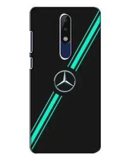 Чехол для Nokia 5.1 Plus (X5) с картинкой «Спортивные линии Mercedes»