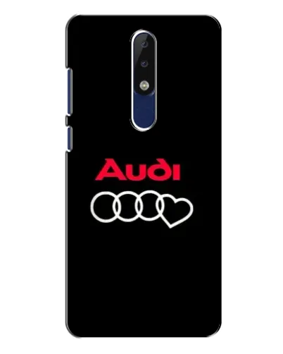 Чехол для Nokia 5.1 Plus (X5) с картинкой «Логотип Audi Heart»
