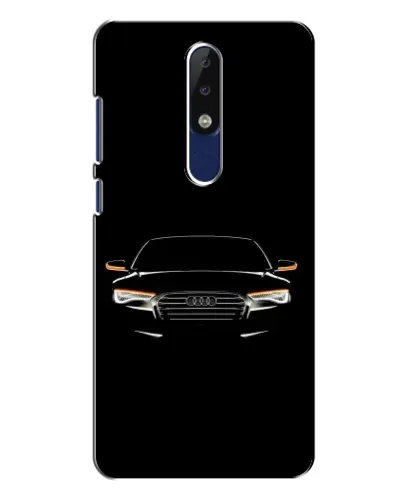 Чехол для Nokia 5.1 Plus (X5) с картинкой «Audi — ночной контур»